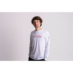 Altra Classic Long Sleeve T-skjorter Herre Tilbud, Hvit Rød | Norge-6910372